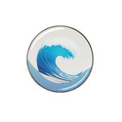 Wave Tsunami Tidal Wave Ocean Sea Water Hat Clip Ball Marker (4 Pack)