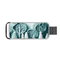Background Christmas Winter Holiday Background Portable Usb Flash (two Sides)