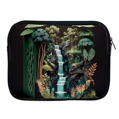 Jungle Tropical Trees Waterfall Plants Papercraft Apple Ipad 2/3/4 Zipper Cases by Ravend
