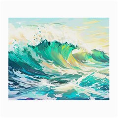 Waves Ocean Sea Tsunami Nautical Painting Small Glasses Cloth (2 Sides)