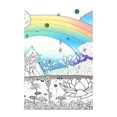 Rainbow Fun Cute Minimal Doodle Drawing Shower Curtain 48  X 72  (small) 