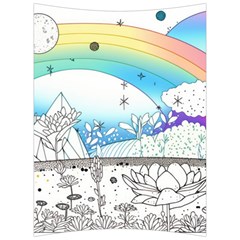Rainbow Fun Cute Minimal Doodle Drawing Back Support Cushion