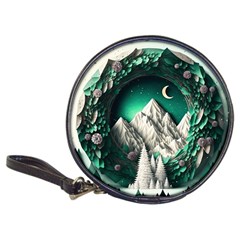 Christmas Wreath Winter Mountains Snow Stars Moon Classic 20-cd Wallets