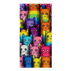 Cats Rainbow Pattern Colorful Feline Pets Shower Curtain 36  X 72  (stall)  by Ravend