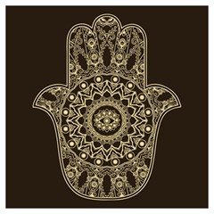 Hamsa-hand-drawn-symbol-with-flower-decorative-pattern Lightweight Scarf  by Salman4z