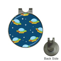 Seamless-pattern-ufo-with-star-space-galaxy-background Hat Clips With Golf Markers by Salman4z