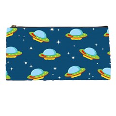 Seamless-pattern-ufo-with-star-space-galaxy-background Pencil Case by Salman4z