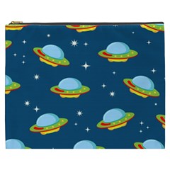 Seamless-pattern-ufo-with-star-space-galaxy-background Cosmetic Bag (xxxl) by Salman4z