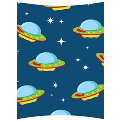 Seamless-pattern-ufo-with-star-space-galaxy-background Back Support Cushion by Salman4z