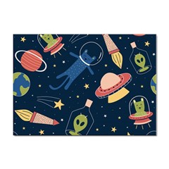 Seamless-pattern-with-funny-aliens-cat-galaxy Sticker A4 (100 Pack) by Salman4z
