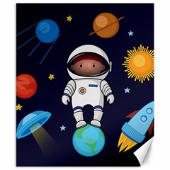 Boy-spaceman-space-rocket-ufo-planets-stars Canvas 8  X 10  by Salman4z