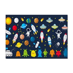 Big-set-cute-astronauts-space-planets-stars-aliens-rockets-ufo-constellations-satellite-moon-rover-v Sticker A4 (100 Pack) by Salman4z