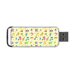 Seamless-pattern-musical-note-doodle-symbol Portable Usb Flash (one Side) by Salman4z