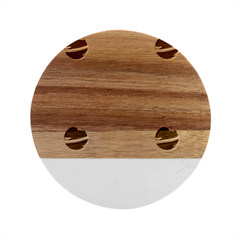 Seamless-pattern-pastel-galaxy-future Marble Wood Coaster (round) by Salman4z