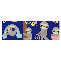 Hand-drawn-cute-sloth-pattern-background Banner And Sign 6  X 2  by Salman4z