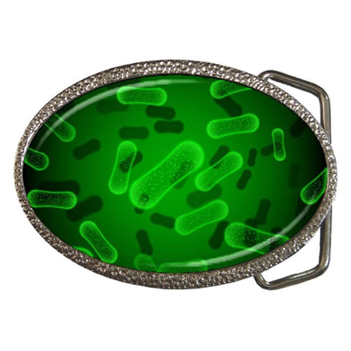 Green-rod-shaped-bacteria Belt Buckles