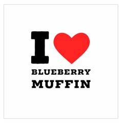 I Love Blueberry Muffin Square Satin Scarf (36  X 36 ) by ilovewhateva