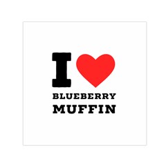 I Love Blueberry Muffin Square Satin Scarf (30  X 30 ) by ilovewhateva