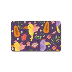 Exotic-seamless-pattern-with-parrots-fruits Magnet (name Card) by Salman4z