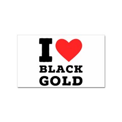 I Love Black Gold Sticker Rectangular (100 Pack) by ilovewhateva