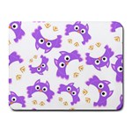 Purple-owl-pattern-background Small Mousepad