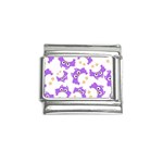 Purple-owl-pattern-background Italian Charm (9mm)