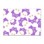 Purple-owl-pattern-background Sticker A4 (10 pack)