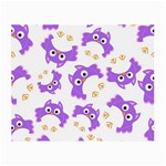 Purple-owl-pattern-background Small Glasses Cloth