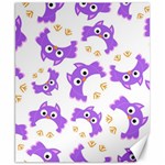 Purple-owl-pattern-background Canvas 8  x 10 