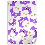 Purple-owl-pattern-background Canvas 24  x 36 