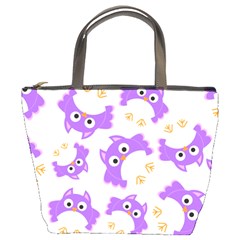 Purple-owl-pattern-background Bucket Bag by Salman4z
