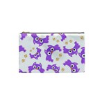 Purple-owl-pattern-background Cosmetic Bag (Small)