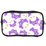 Purple-owl-pattern-background Toiletries Bag (Two Sides)