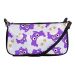 Purple-owl-pattern-background Shoulder Clutch Bag