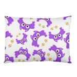 Purple-owl-pattern-background Pillow Case (Two Sides)