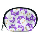 Purple-owl-pattern-background Accessory Pouch (Medium)