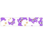 Purple-owl-pattern-background Small Premium Plush Fleece Scarf