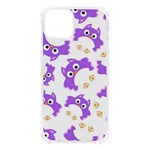 Purple-owl-pattern-background iPhone 13 TPU UV Print Case