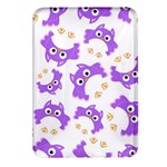 Purple-owl-pattern-background Rectangular Glass Fridge Magnet (4 pack)