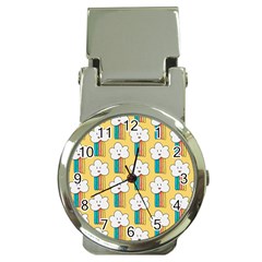Smile-cloud-rainbow-pattern-yellow Money Clip Watches by Salman4z