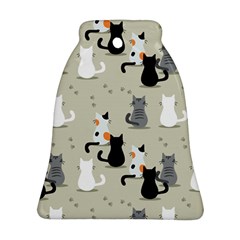Cute-cat-seamless-pattern Bell Ornament (two Sides) by Salman4z