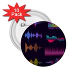 Colorful-sound-wave-set 2.25  Buttons (10 pack) 