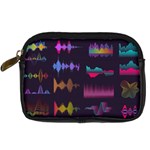 Colorful-sound-wave-set Digital Camera Leather Case