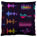 Colorful-sound-wave-set Standard Premium Plush Fleece Cushion Case (Two Sides)