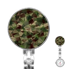 Abstract-vector-military-camouflage-background Stainless Steel Nurses Watch by Salman4z