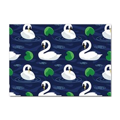 Swan Pattern Elegant Design Sticker A4 (10 Pack)