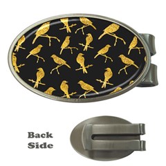 Background With Golden Birds Money Clips (oval)  by pakminggu