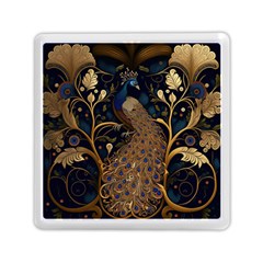 Peacock Plumage Bird  Pattern Graceful Memory Card Reader (square)