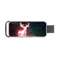 Deer Animal Moon Planet Space Fantasy Portable Usb Flash (two Sides)