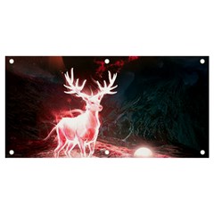 Deer Animal Moon Planet Space Fantasy Banner And Sign 4  X 2 